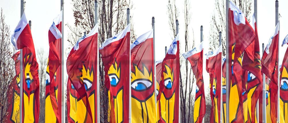 Auch 2021 werden nach der Absage auf der Leipziger Buchmesse nurmehr die Fahnen vor der Messehalle wehen.