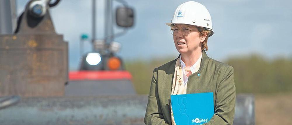 Auf dem richtigen Weg? Die Vorstandsvorsitzende Martina Merz stellt Thyssen-Krupp völlig neu auf.