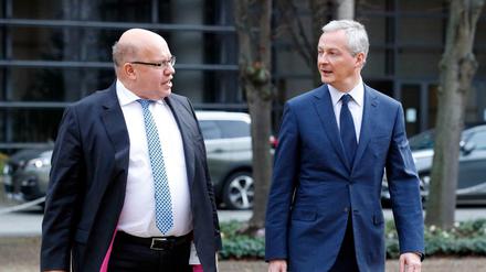 Wirtschaftsminister Peter Altmaier (links) und sein französischer Amtskollege Bruno Le Maire im Dezember 2018 in Paris.