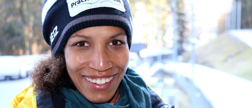 Mariama Jamanka begann als Leichtathletin und wechselte im Jahr 2013 zur Anschieberin.
