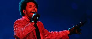 The Weeknd während der Halbzeitshow.