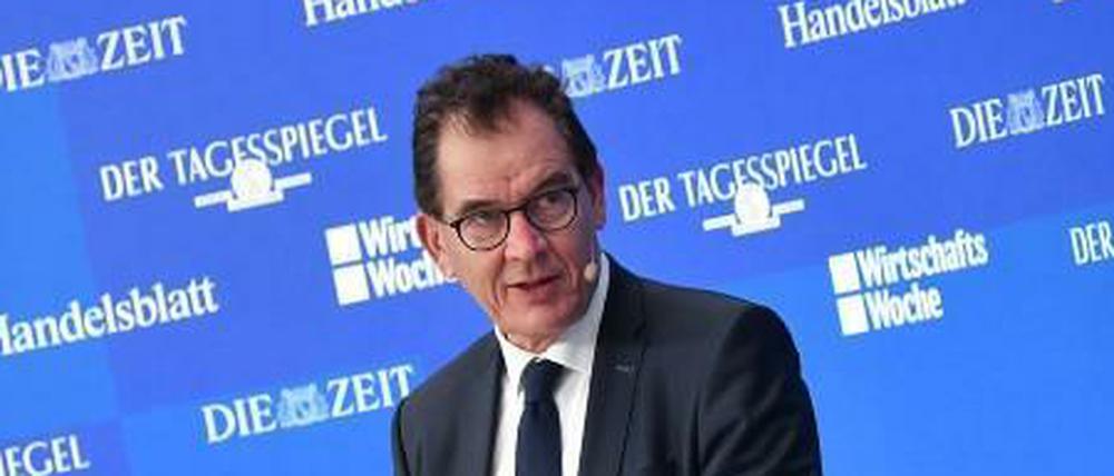 Bundesentwicklungsminister Gerd Müller und Tagesspiegel-Chefredakteur Lorenz Maroldt.