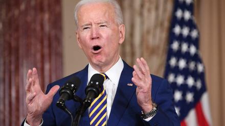 „Amerika ist zurück“: US-Präsident Joe Biden am Donnerstag im State Department. 