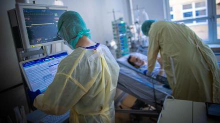 Intensivstation mit Covid-Patienten in Greifswald (Archivbild) 