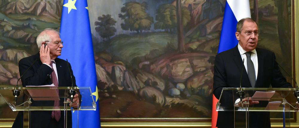 Habe ich richtig gehört? Der EU-Außenbeauftragte Josep Borrelll wurde von Sergej Lawrow auf offener Bühne vorgeführt.