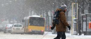 Schneegestöber in Berlin. 