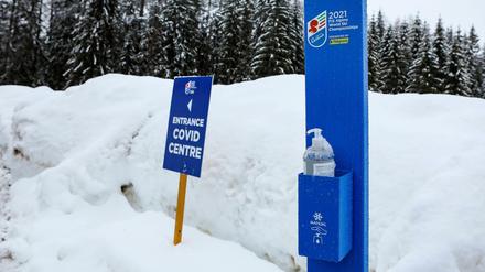 Da geht's lang. Bei der Ski-WM führt der Weg immer wieder ins Testcenter.
