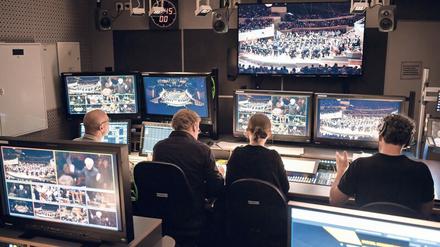 Aus Berlin in alle Welt. Blick ins Studio der Digital Concert Hall der Philharmoniker. 