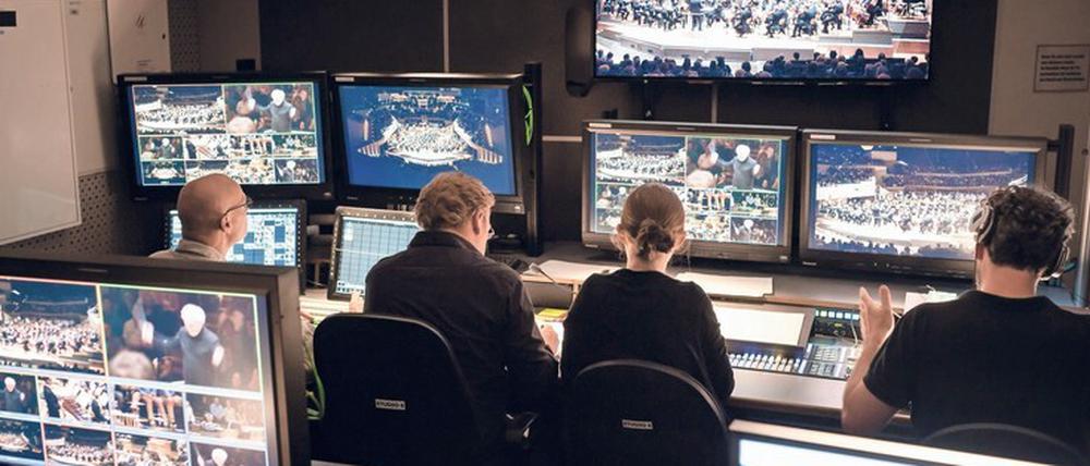 Aus Berlin in alle Welt. Blick ins Studio der Digital Concert Hall der Philharmoniker. 