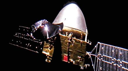 Die Sonde Tianwen 1 auf dem Weg zum Mars.