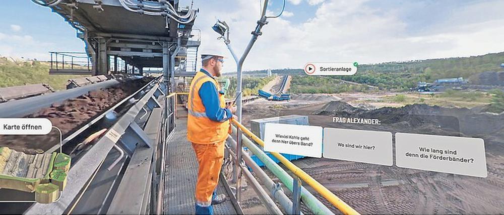 Der Tagebau Garzweiler als interaktives 360-Grad-Projekt blickt auch inhaltlich in viele Richtungen: Neben der Perspektive aus dem weltweit größten Braunkohlebagger lässt sich unter anderem der zum Abriss bestimmte Ort Manheim erkunden oder das Baumhaus-Dorf der Klimaschutzaktivisten im Hambacher Forst – mit und ohne VR-Brille. 
