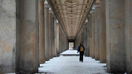 Der Weg ist lang. Berlins Museumslandschaft muss modernisiert werden. Die Kolonnaden an der Alten Nationalgalerie.