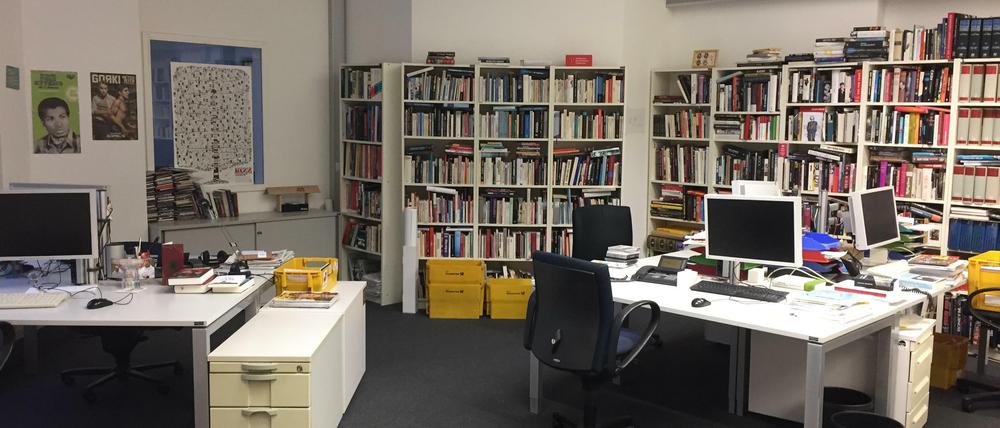 Die verwaiste Kulturredaktion des Tagesspiegels. Normalerweise geht es hier Anfang Februar drunter und drüber.