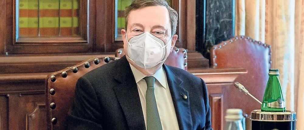 Große Zustimmung. 86 Prozent der Italiener halten Mario Draghi für kompetent.