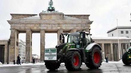 Proteste: Seit zwei Wochen demonstrieren Bauern in Berlin, auch am Mittwoch wieder. 