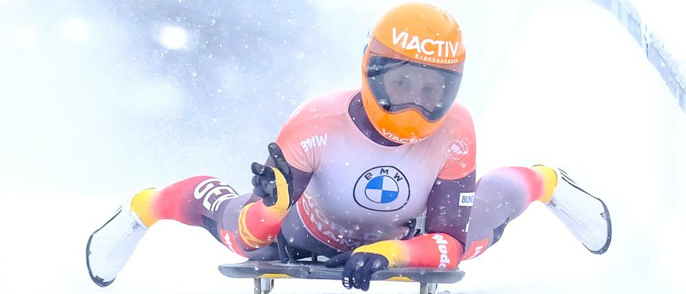 Erste! Tina Hermann.