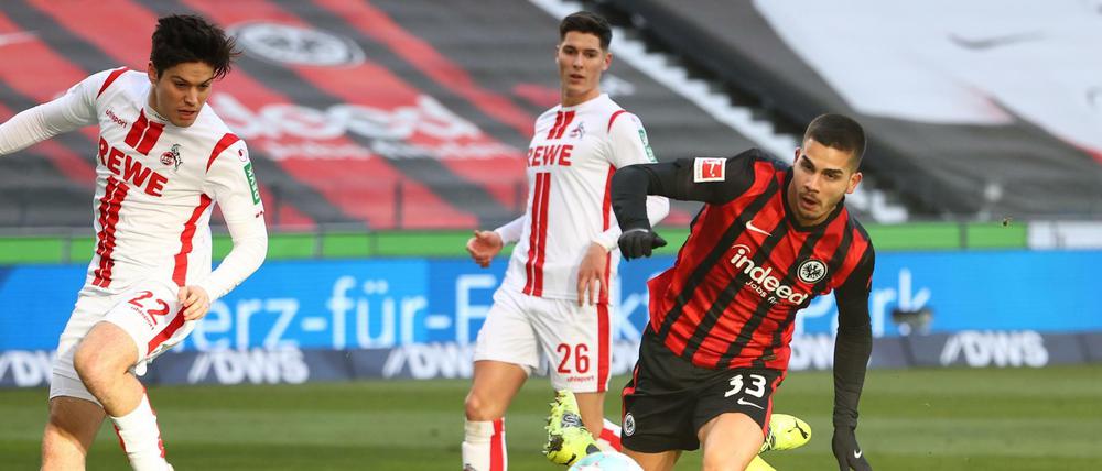 Frankfurts Torjäger Andre Silva traf auch gegen Köln.