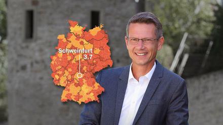 Sebastian Remelé ist seit 2010 Oberbürgermeister der Stadt Schweinfurt. Diese hat die niedrigste Corona-Inzidenz Deutschlands.