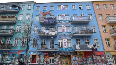 Das Haus in der Rigaer Straße 94 in Berlin-Friedrichshain.