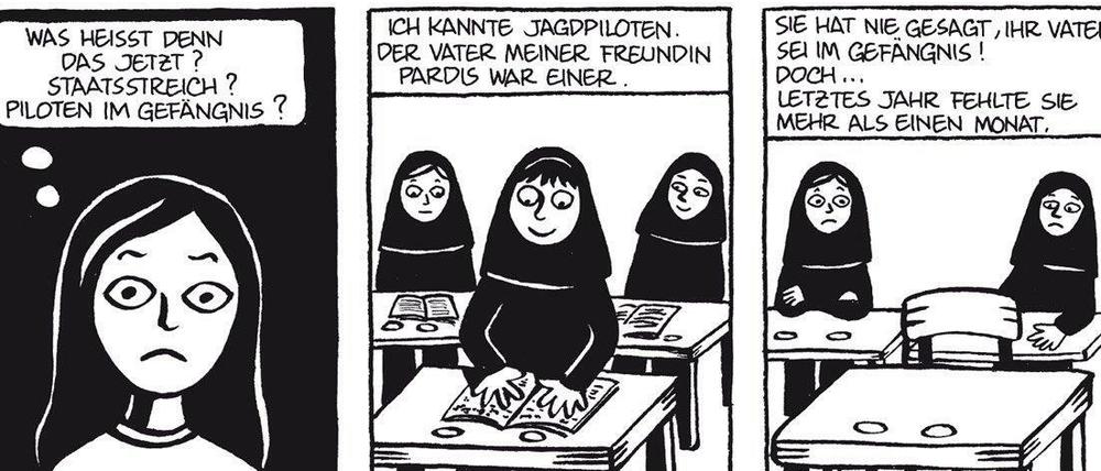 Schwarzweißer Alltag: Eine Szene aus „Persepolis“.