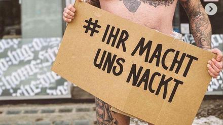 Unter dem Hashtag #ihrmachtunsnackt teilen die Betroffenen Bilder auf Instagram.