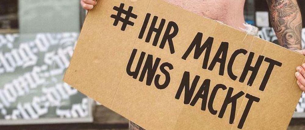 Unter dem Hashtag #ihrmachtunsnackt teilen die Betroffenen Bilder auf Instagram.
