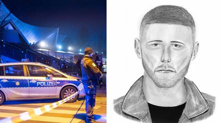 Großeinsatz am Tempodrom. Phantombild des Mannes, der dort am 14. Februar 2020 einen anderen Mann erschossen haben soll.