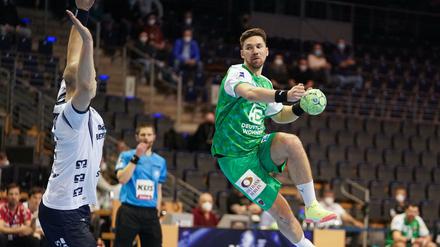 Fabian Wiede verlängerte seinen Vertrag bei den Füchsen, konnte die Niederlage gegen Flensburg aber auch nicht verhindern. 