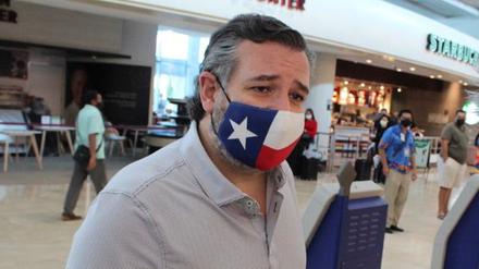 Umstrittene Reise: US-Senator Ted Cruz am Flughafen von Cancún