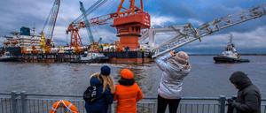 Pipeline Nord Stream 2: Russisches Verlegeschiff „Fortuna“ im Hafen von Wismar (Archivbild)  