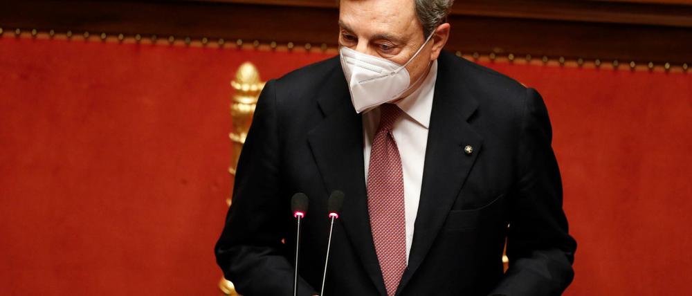 Mario Draghi, Ministerpräsident von Italien, hat die erste Vertrauensabstimmung im Parlament überstanden.