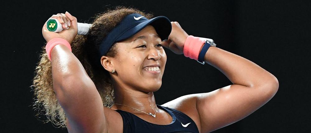 Großer Jubel bei Naomi Osaka, die sich zum zweiten Mal zur Australian-Open-Siegerin gekürt hat.