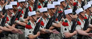 Pariser Parade am Nationalfeiertag. Fremdenlegionäre am 14. Juli 2010.