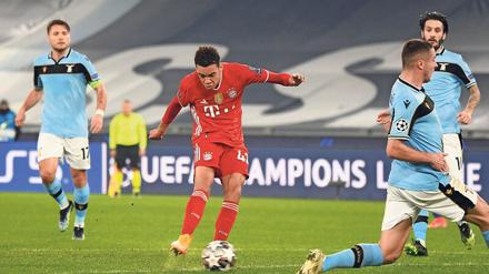 Passt. Jamal Musiala trifft zum 2:0 für den FC Bayern.