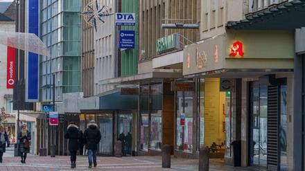 Die Kieler Innenstadt im Lockdown.