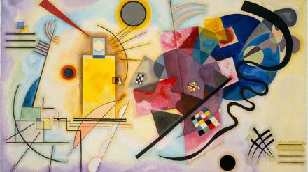 Wassily Kandinsky weltberühmtes abstraktes Gemälde „Gelb, Rot, Blau“ von 1925.