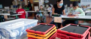 Tablets für den Unterricht in Coronazeiten.