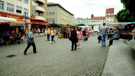 Der Marktplatz in der Altstadt von Berlin Spandau.