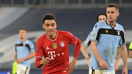Jamal Musiala schoss gegen Lazio Rom sein erstes Tor in der Champions League. 