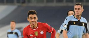 Jamal Musiala schoss gegen Lazio Rom sein erstes Tor in der Champions League. 