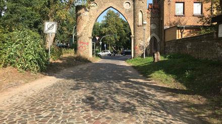 Das ist der wichtige Radweg von Berlin nach Potsdam. Das Pflaster ist denkmalgeschützt. 
