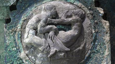 Fund in der versunkenen Stadt Pompeji: Triumphwagen mit erotischen Motiven