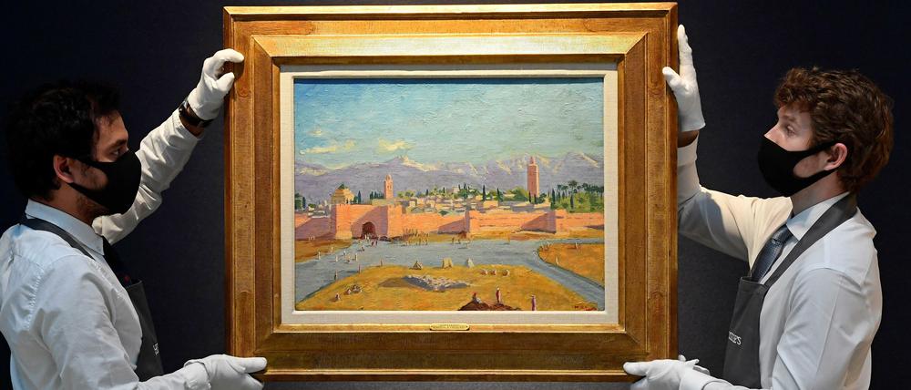 Insiderwissen: Winston Churchills Gemälde „Turm der Koutoubia-Moschee“, aus dem Besitz von Angelina Jolie, wird bei Christie's versteigert.