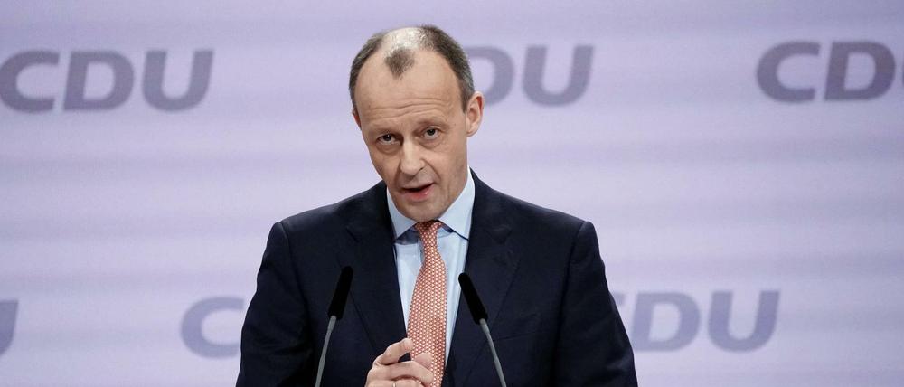 Nächstes Ziel Bundestag - Friedrich Merz bei seiner Bewerbungsrede als CDU-Vorsitzender