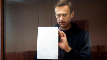 Der russische Oppositionsaktivist Alexej Nawalny während des Prozesses gegen ihn. Er muss nun ins Straflager.