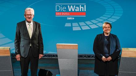 Duell ohne Sieger: Winfried Kretschmann und Susanne Eisenmann schenkten sich nichts.