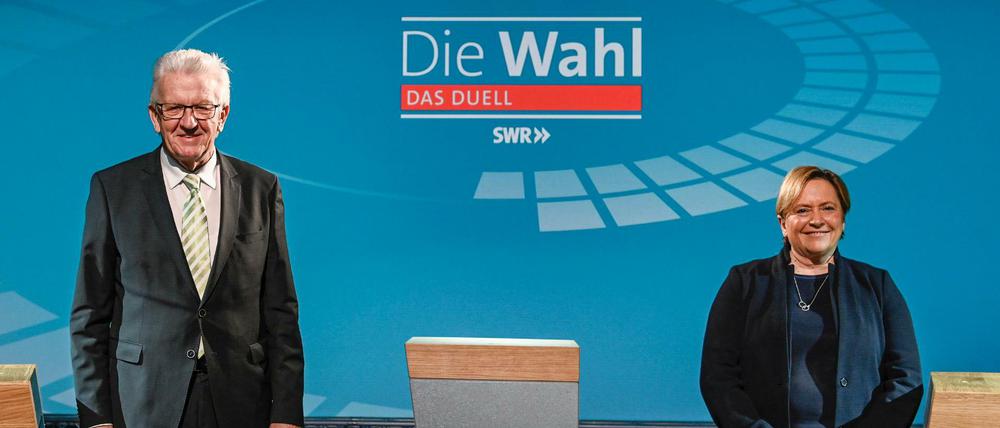 Duell ohne Sieger: Winfried Kretschmann und Susanne Eisenmann schenkten sich nichts.