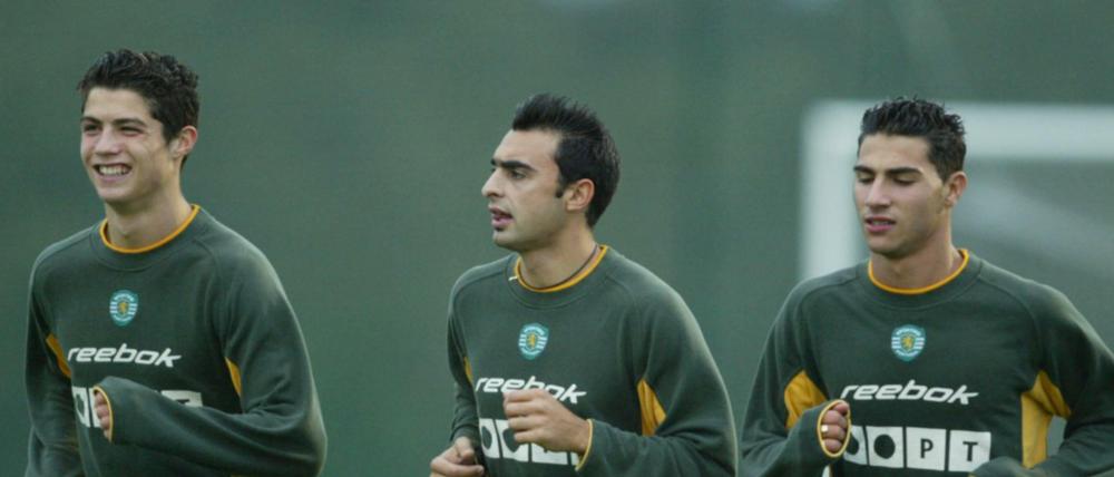 Gemeinsame Tage. 2003 spielten der junge Cristiano Ronaldo (links) und Ricarco Quaresma (rechts) noch bei ihrem Jugendverein Sporting. 