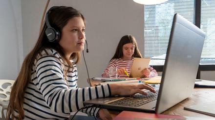 Homeschooling während des Lockdowns im Januar 2021