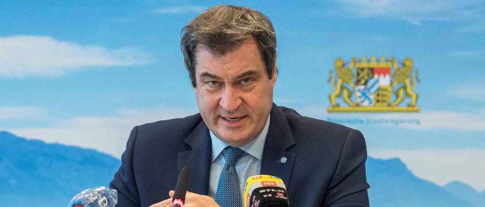 Markus Söder geriet beim Corona-Gipfel mit Vizekanzler Scholz aneinander.